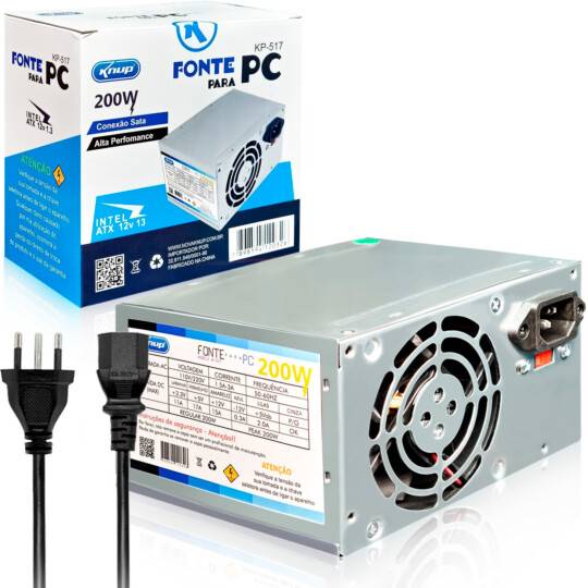 Fonte Pc Atx 200w Knup