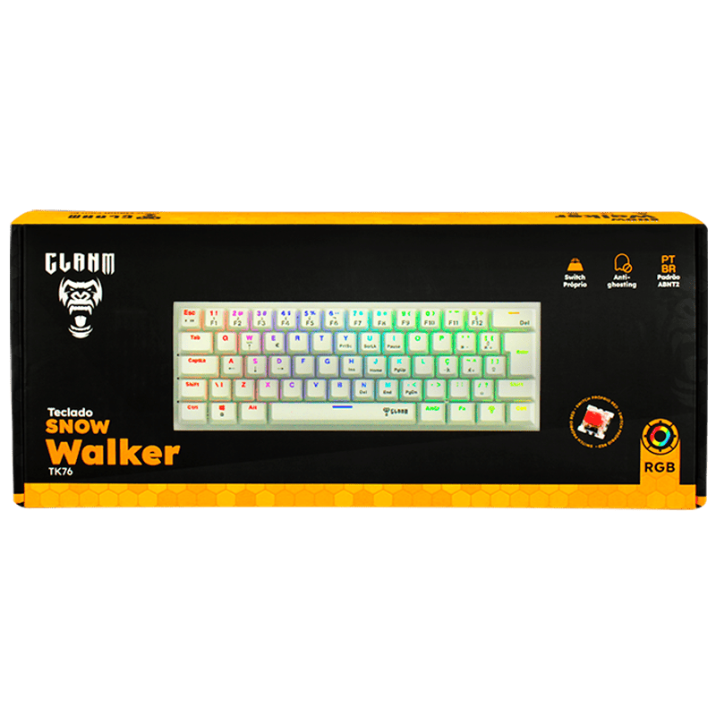 Teclado Gamer 60% Snow Walker Clanm
